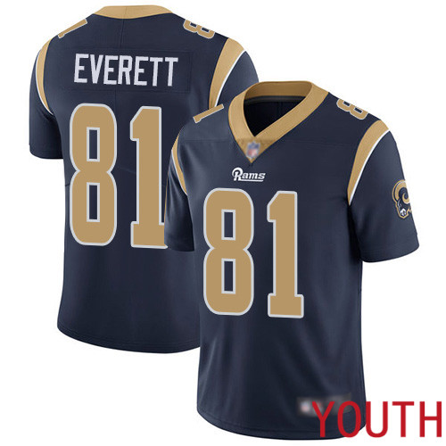 Los Angeles Rams Limited Navy Blue Youth Gerald Everett Home Jersey NFL Football #81 Vapor Untouchable->los angeles rams->NFL Jersey